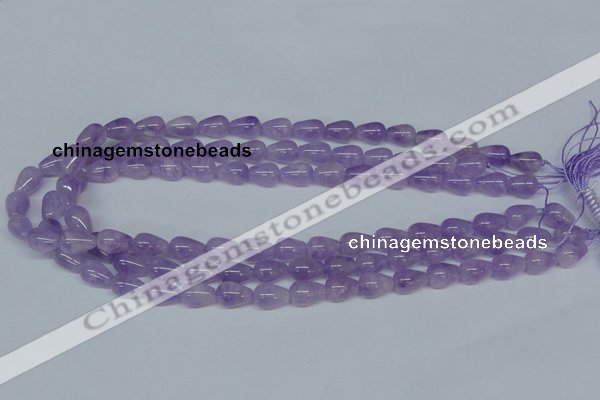 CNA416 15.5 inches 8*12mm teardrop natural lavender amethyst beads