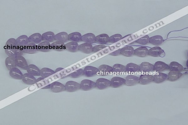 CNA417 15.5 inches 10*14mm teardrop natural lavender amethyst beads