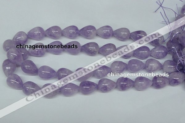 CNA419 15.5 inches 15*20mm teardrop natural lavender amethyst beads