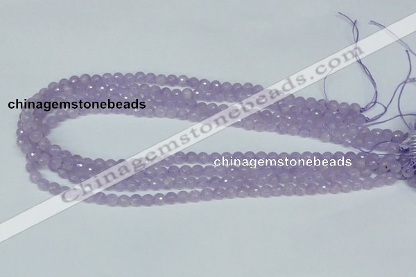 CNA421 15.5 inches 6mm faceted round natural lavender amethyst beads