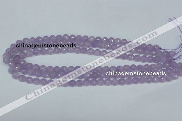 CNA422 15.5 inches 8mm faceted round natural lavender amethyst beads