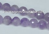 CNA423 15.5 inches 10mm faceted round natural lavender amethyst beads