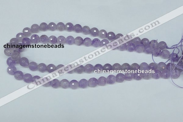 CNA423 15.5 inches 10mm faceted round natural lavender amethyst beads