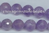 CNA425 15.5 inches 14mm faceted round natural lavender amethyst beads