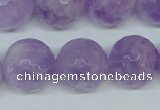 CNA426 15.5 inches 18mm faceted round natural lavender amethyst beads