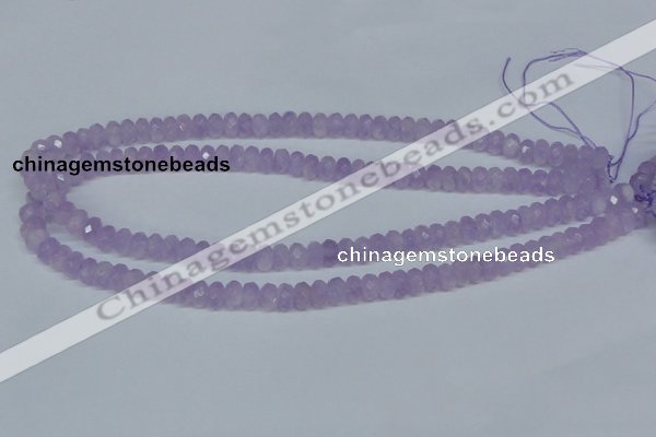 CNA427 4*8mm faceted rondelle natural lavender amethyst beads