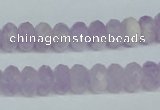 CNA428 6*10mm faceted rondelle natural lavender amethyst beads