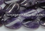 CNA43 15.5 inches 15*20mm twisted oval grade A natural amethyst beads