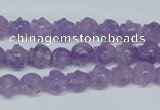 CNA431 15.5 inches 8*8mm skull shape natural lavender amethyst beads