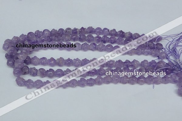 CNA431 15.5 inches 8*8mm skull shape natural lavender amethyst beads