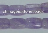 CNA441 15.5 inches 15*20mm rectangle natural lavender amethyst beads