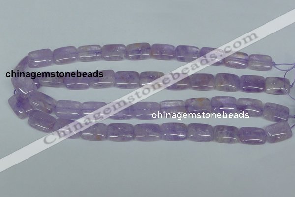 CNA441 15.5 inches 15*20mm rectangle natural lavender amethyst beads