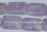 CNA442 15.5 inches 18*25mm rectangle natural lavender amethyst beads