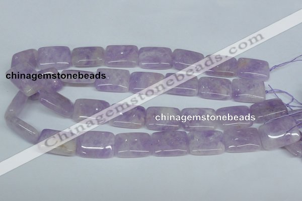 CNA442 15.5 inches 18*25mm rectangle natural lavender amethyst beads