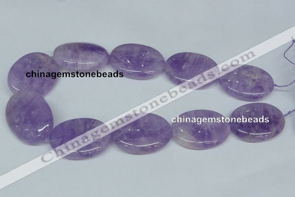 CNA452 15.5 inches 30*40mm oval natural lavender amethyst beads