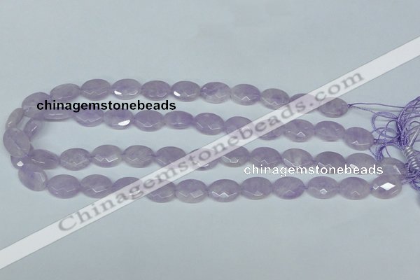 CNA455 15.5 inches 12*16mm faceted oval natural lavender amethyst beads