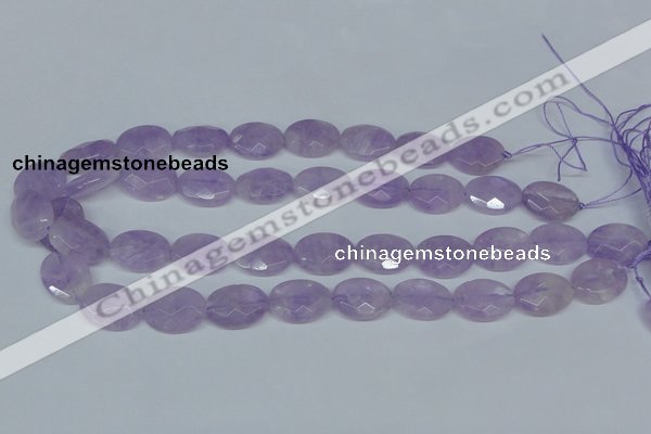 CNA456 15.5 inches 15*20mm faceted oval natural lavender amethyst beads