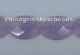 CNA457 15.5 inches 16*22mm faceted oval natural lavender amethyst beads