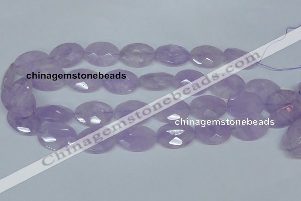 CNA458 15.5 inches 18*25mm faceted oval natural lavender amethyst beads