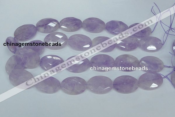 CNA459 15.5 inches 22*30mm faceted oval natural lavender amethyst beads