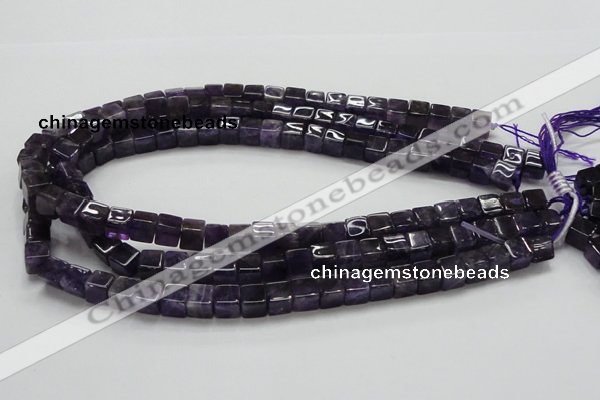 CNA46 15.5 inches 8*8*8mm cube grade A natural amethyst beads