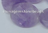 CNA460 15.5 inches 25*30mm faceted oval natural lavender amethyst beads