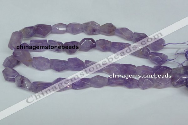 CNA467 15.5 inches 18*24mm faceted nugget natural lavender amethyst beads