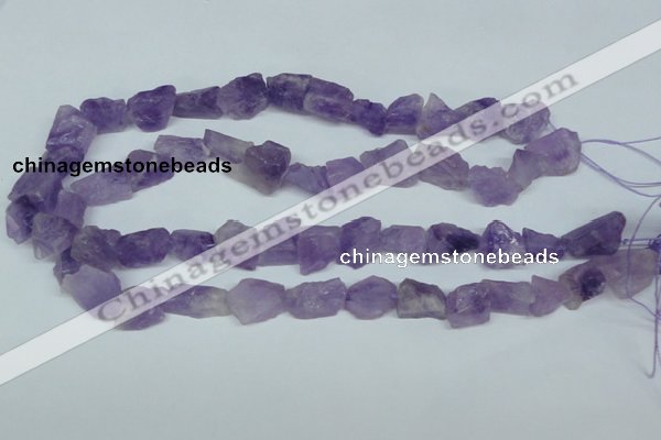 CNA468 15.5 inches 13*15mm nugget natural lavender amethyst beads