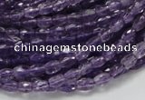 CNA49 15.5 inches 4*6mm faceted rice grade A natural amethyst beads