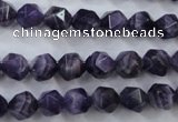 CNA502 15 inches 8mm faceted nuggets amethyst gemstone beads