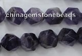 CNA505 15 inches 14mm faceted nuggets amethyst gemstone beads