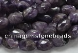 CNA51 15.5 inches 8*11mm faceted rice grade AB+ natural amethyst beads