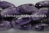CNA52 15.5 inches 10*20mm faceted rice grade AB natural amethyst beads