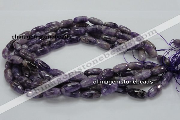 CNA52 15.5 inches 10*20mm faceted rice grade AB natural amethyst beads