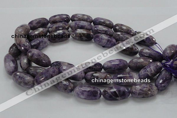 CNA55 15.5 inches 15*30mm faceted rice grade AB natural amethyst beads