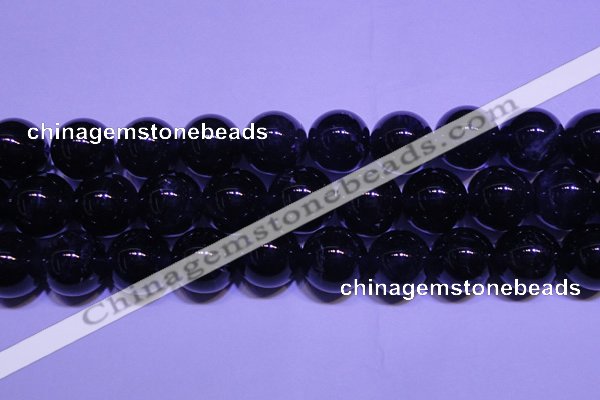 CNA567 15.5 inches 18mm round AA grade natural dark amethyst beads