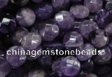 CNA57 15.5 inches 10mm faceted coin grade A natural amethyst beads