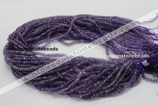 CNA59 15.5 inches 3*5mm faceted rondelle grade A natural amethyst beads