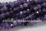 CNA60 15.5 inches 4*6mm faceted rondelle grade AB+ natural amethyst beads