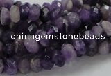 CNA61 15.5 inches 6*8mm faceted rondelle grade AB+ natural amethyst beads