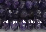 CNA63 15.5 inches 7*12mm faceted rondelle grade A natural amethyst beads