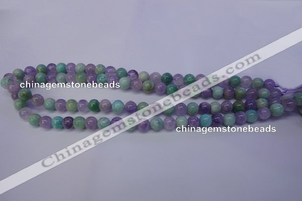 CNA652 15 inches 8mm round lavender amethyst & amazonite beads