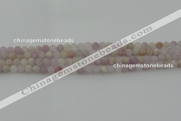 CNA671 15.5 inches 6mm round matte lavender amethyst beads