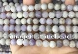 CNA677 15.5 inches 8mm round matte lavender amethyst beads