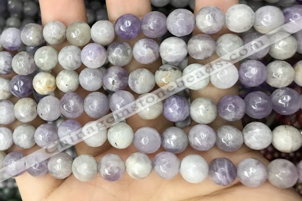 CNA687 15.5 inches 8mm faceted round lavender amethyst beads