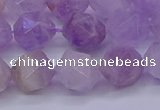 CNA694 15.5 inches 12mm faceted nuggets lavender amethyst beads