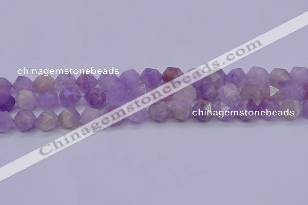 CNA694 15.5 inches 12mm faceted nuggets lavender amethyst beads