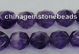 CNA70 15.5 inches 10mm faceted round natural amethyst beads