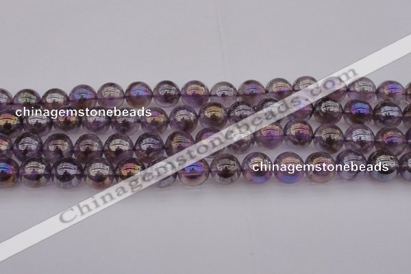 CNA704 15.5 inches 12mm round AB-color amethyst gemstone beads