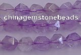 CNA730 15.5 inches 6mm faceted nuggets light lavender amethyst beads